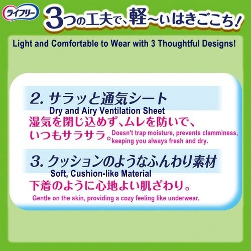 Lifree Underwear Sensation Super Thin Pants (4 urinations) - Size L (Waist 75-105cm) - 20 Pieces by Unicharm