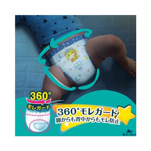 Pampers Good Night Nappy Pants XL (12–17kg) 26 Pack | Japanese Domestic | Up to 12H Leak Protection, 360° Guard, No.1 Absorption – Unisex Baby & Toddler Night Pants