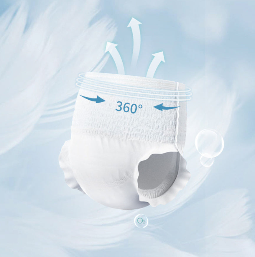 Balas Adult Pull-Up Diapers, Breathable Incontinence Pants for Seniors, M (10 Pcs) / L (8 Pcs)