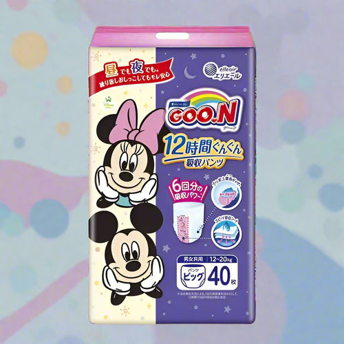 GOO.N Disney Baby Nappy Pants XL 12–20kg 40pcs, made in Japan, premium nappies with Disney prints