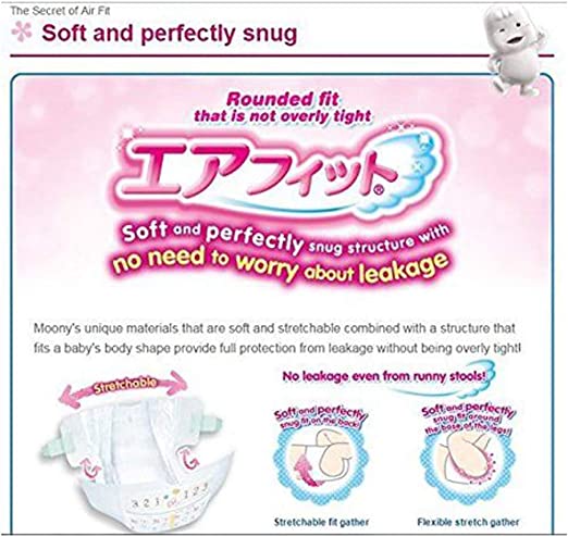 Unicharm Moony Man Fully High Waisted Nappy Pants XL for Boys 12-22kg – Additive Free, 38 Pieces, Up to 12-Hour Absorption, Full Ventilation