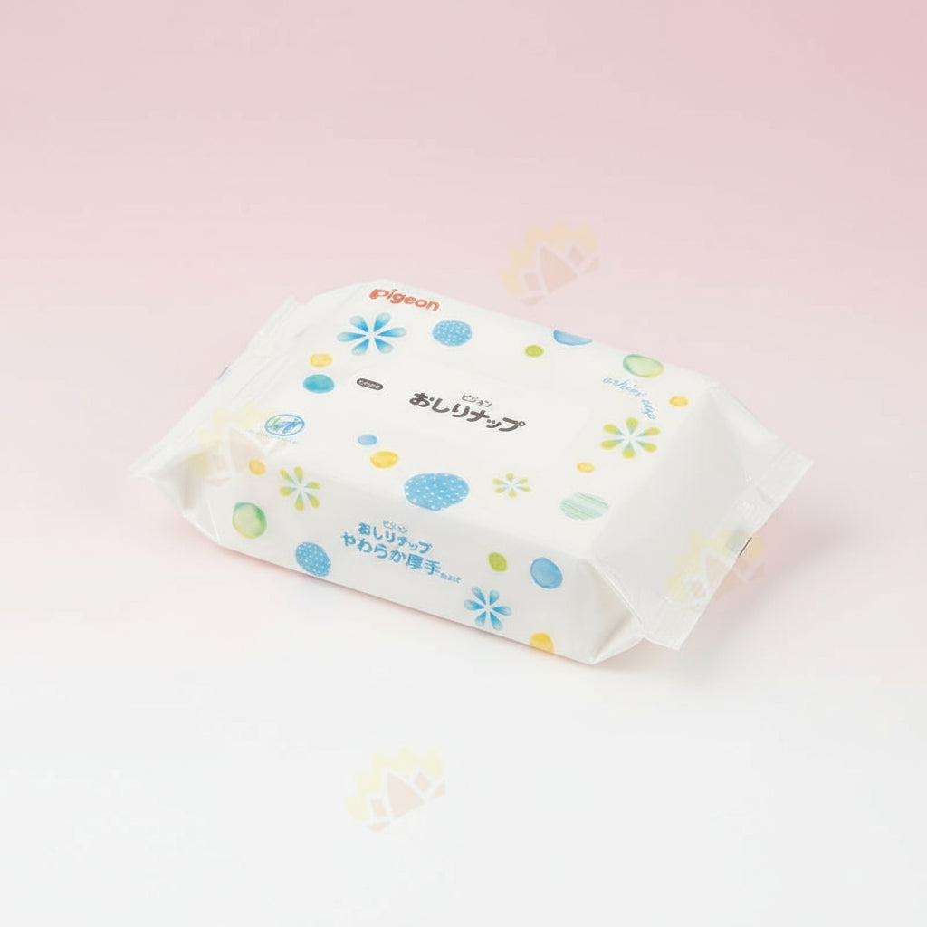 Pigeon Pure Water 99% Baby Wipes Soft and Thick Finish 77 Sheets × 6 Packs