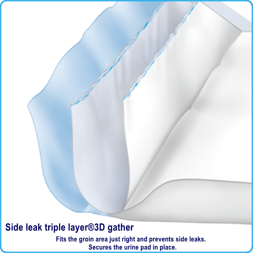 Unicharm Lifree Comfort Fit Adult Diapers Size M, 20-Pack - 4x Absorbency & Side Leak Protection