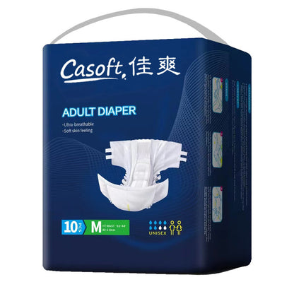 Casoft Adult Diapers for Seniors, M/L/XL, 20-Pack, High Absorbency 600ml, Breathable Incontinence Underwear