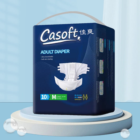 Casoft Adult Diapers for Seniors, M/L/XL, 20-Pack, High Absorbency 600ml, Breathable Incontinence Underwear