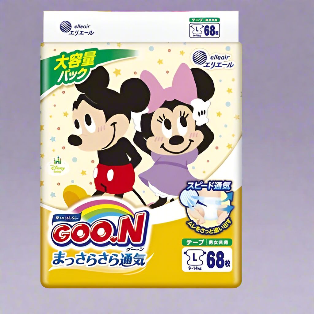 GOO.N Disney Smooth Breathable Baby Nappies Super Jumbo - Enhanced Comfort and Style for Your Little One