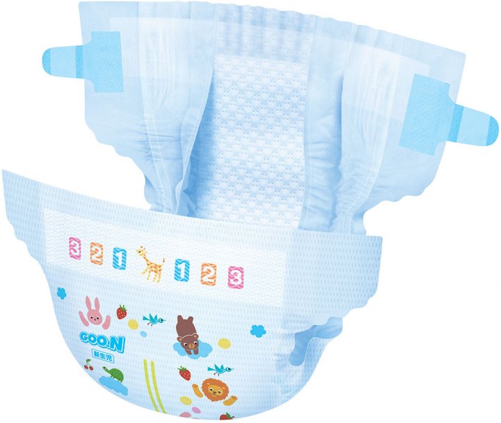 GOO.N Ultra Soft Vitamin E Nappies - Super Soft Dry Breathable and Hypoallergenic