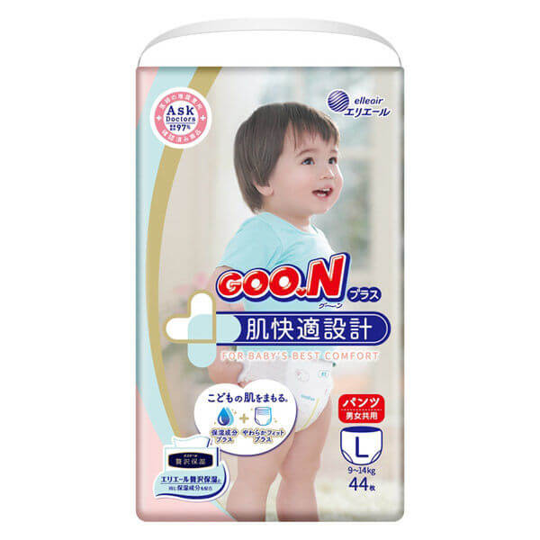 GOO.N Plus Skin Comfort Design Premium Baby Nappy Pants For Sensitive Skins