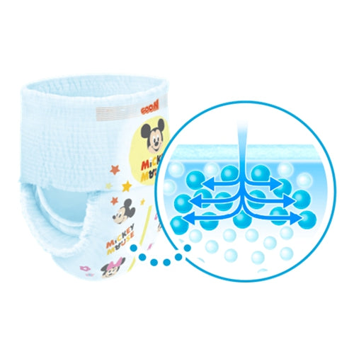 3-Pack GOO.N Disney Ultra Dry Smooth Ventilation Nappy Pants Size XXL for 13-25kg Babies 34Pk