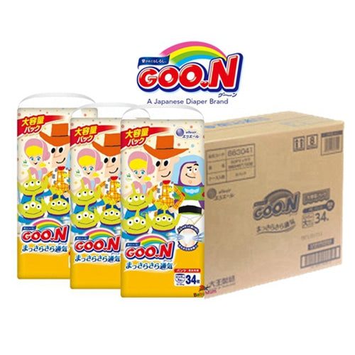 3-Pack GOO.N Disney Ultra Dry Smooth Ventilation Nappy Pants Size XXL for 13-25kg Babies 34Pk