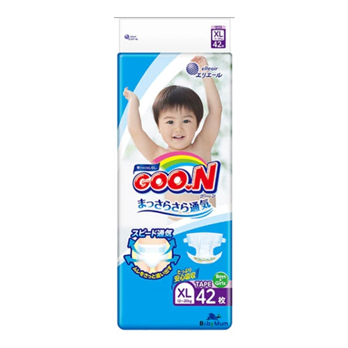 4-Pack GOO.N Ultra Dry & Soft Vitamin E Nappies Size XL for 12-20Kg Babies 42Pack Carton Sale