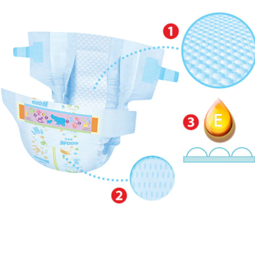 GOO.N Ultra Soft Vitamin E Nappies - Super Soft Dry Breathable and Hypoallergenic