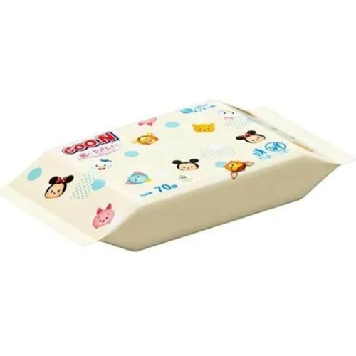 GOO.N Skin Friendly Baby Disney Tsum Tsum Wipe Refills 1 Carton of 2,520 Sheets (70 Sheets x 3 x 12 Packs)