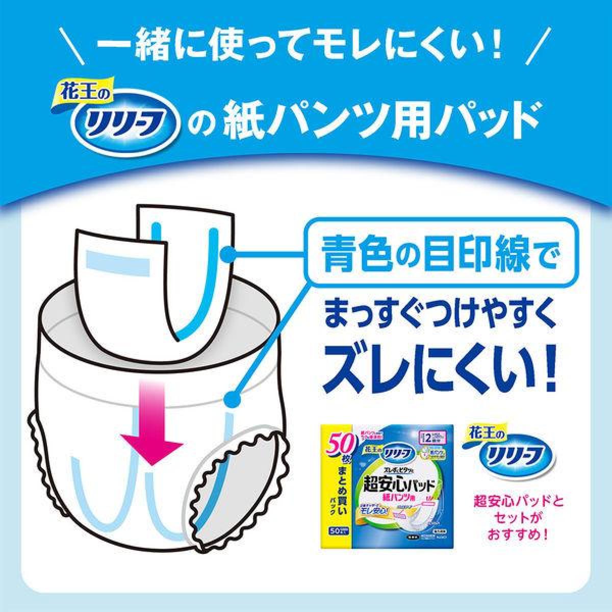 Kao Relief Easy-Lift Thin Pull-Up Pants – 4× Absorbency (Approx. 600mL) – Size M–L – Hip 60–90cm – 20 Pack