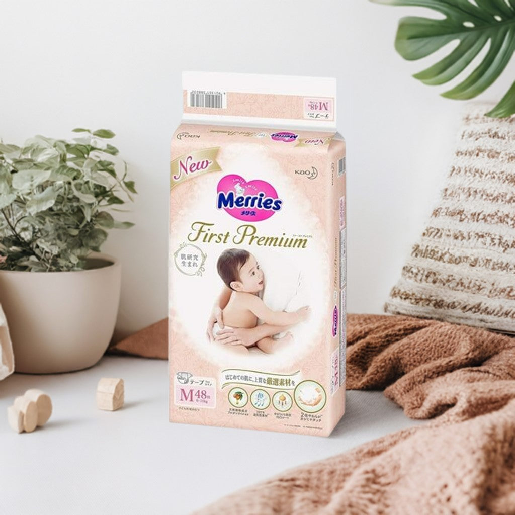 Merries First Premium Nappy Size M (6-11kg) - 48Pk