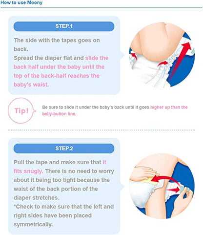 Unicharm Moony Man Fully High Waisted Nappy Pants XL for Boys 12-22kg – Additive Free, 38 Pieces, Up to 12-Hour Absorption, Full Ventilation