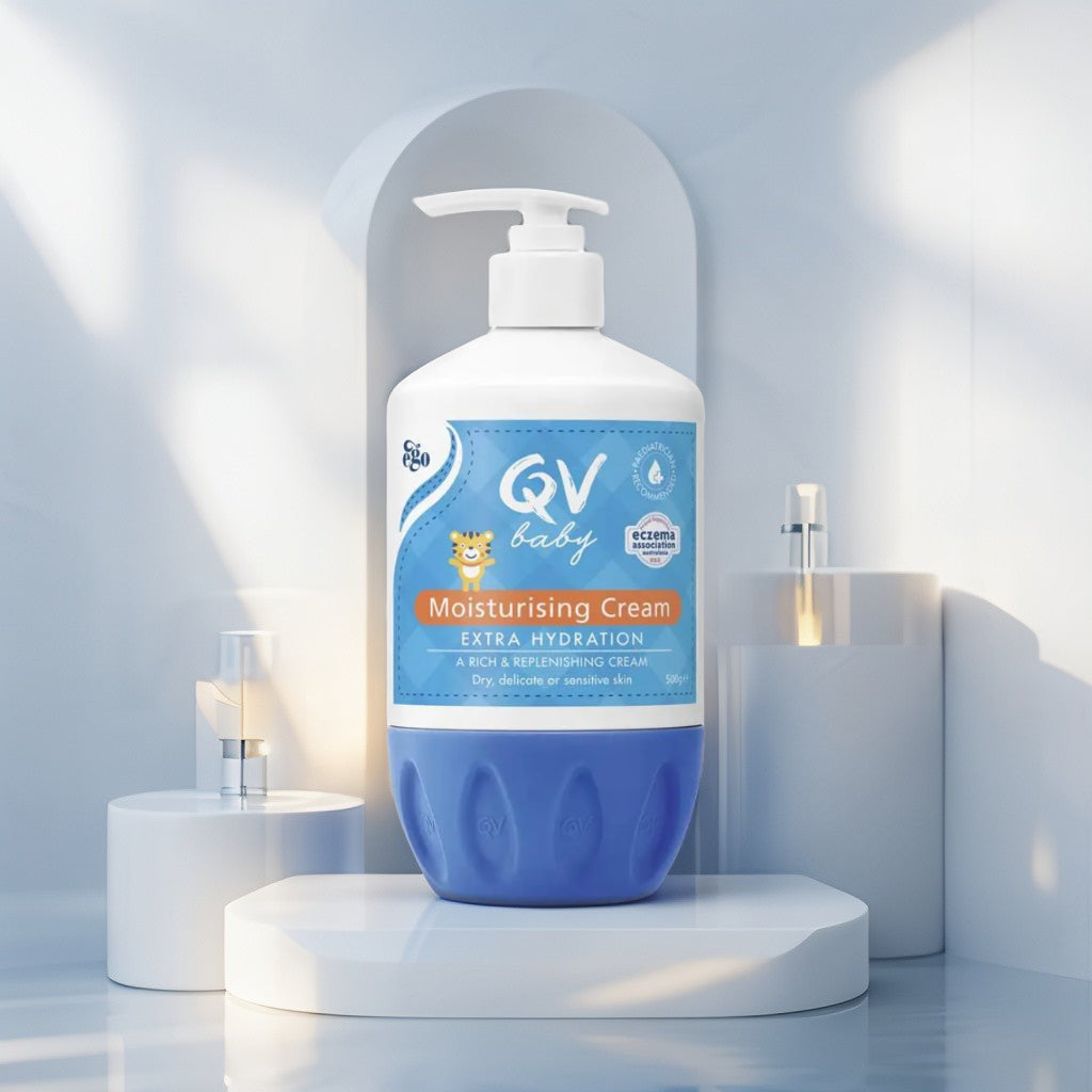 QV Baby Moisturising Cream 500g — For Nappy Rash, Dry Skin & Eczema | Fragrance Free