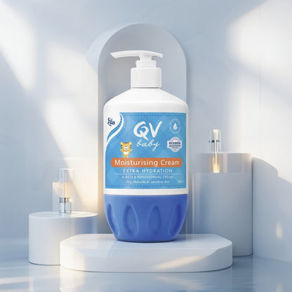 QV Baby Moisturising Cream 500g — For Nappy Rash, Dry Skin & Eczema | Fragrance Free