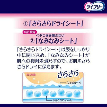 Unicharm Lifree Adult Night Pads – 22 Pieces, Wide 28cm x 60cm, Extra Absorbent (Up to 6 Urinations), Breathable & Skin-Friendly, Unisex