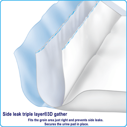 Unicharm Lifree Comfort Fit Adult Diapers Size M, 20-Pack - 4x Absorbency & Side Leak Protection